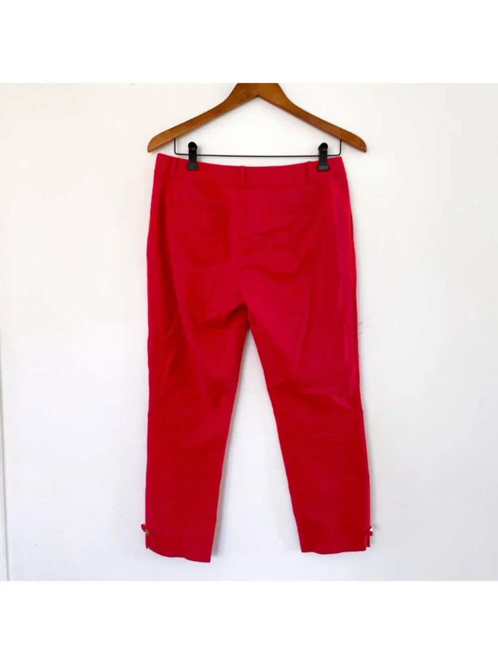 Kate Spade Jackie Bow Cropped Red Pants, Size 4